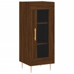 vidaXL Buffet haut Chêne marron 34 5x34x180 cm Bois d'ingénierie