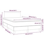 vidaXL Sommier tapissier avec matelas et LED Noir 120x200cm Similicuir