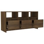 vidaXL Meuble TV Chêne marron 102x37 5x52 5 cm Aggloméré