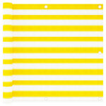 vidaXL Écran de balcon Jaune et blanc 90x300 cm PEHD