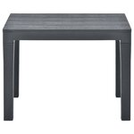 vidaXL Bancs de jardin 2 Pièces Anthracite Plastique