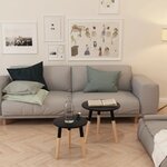 vidaXL Ensemble de tables d'appoint 2 Pièces Bois de pin massif Noir
