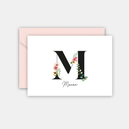 Carte fêtes des mères - m comme maman