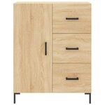 vidaXL Buffet haut Chêne sonoma 69 5x34x180 cm Bois d'ingénierie