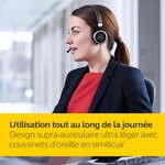 Jabra evolve 65 casque audio stereo sans fil - ecouteurs certifiés microsoft teams avec batterie longue durée avec support de ch