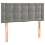 vidaXL Tête de lit à LED Gris clair 100x5x78/88 cm Velours
