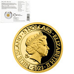 Pièce de monnaie en Or 5 Dollars g 0.5 Millésime 2021 Patrons ST LUCAS THE EVANGELIST