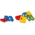 PRIMO 289ABCGF Kit de pâte a jouer jouer sans gluten, mallette contenant 8 bâtonnets et 32 accessoires alphabet.