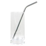 16 pailles réutilisables en inox 21 cm