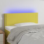 vidaXL Tête de lit à LED Vert 90x5x78/88 cm Tissu