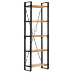 vidaXL Bibliothèque à 5 niveaux 60x30x180 cm Bois de manguier solide