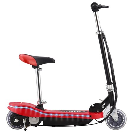 vidaXL Trottinette électrique avec selle et LED 120 W Rouge
