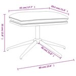 vidaXL Repose-pied Rouge bordeaux 60x60x35 cm Tissu