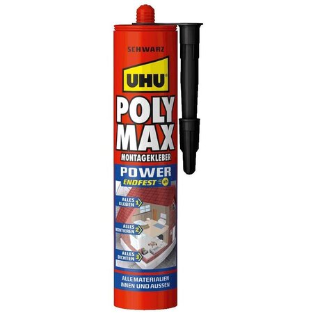 Colle de montage POLYMAX EXPRESS, noir, cartouche 425 g UHU