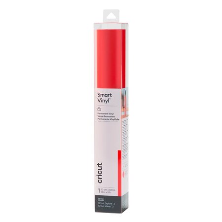 Cricut Smart : Feuille Vinyle Permanent 33x91 cm Rouge
