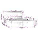 vidaXL Cadre de lit Noir Bois de pin massif 120x190 cm UK petit double