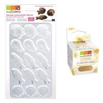 Moule rigide pour fritures en chocolat + paillettes dorées