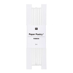Ruban de satin blanc cassé 3 m
