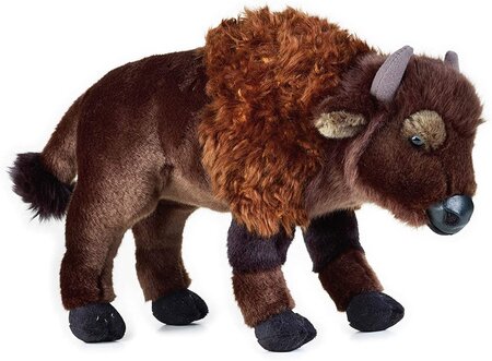 Peluche Bison De 30 Cm Marron