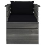 vidaXL Salon palette de jardin 7 Pièces avec coussins Bois de pin massif