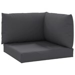 vidaXL Coussins de palette 3 Pièces anthracite tissu oxford