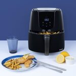 H.KOENIG FRY800 - Friteuse sans huile - 4L - 7 programmes - 1400W - 80° à 200°C - Minuteur 60min - Arrêt automatique - Noir