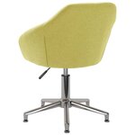 vidaXL Chaises pivotantes à manger lot de 2 vert tissu