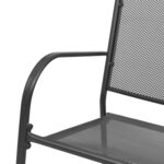 vidaXL Banc de jardin 108 cm Acier et maille Anthracite