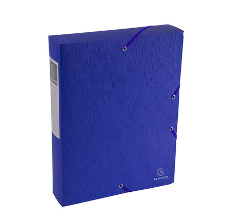 Boite De Classement Exabox Dos 60mm Carte Lustrée Scotten - A4 - Bleu - X 10 - Exacompta