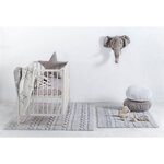Tapis coton motif tresse - gris -120 x 160