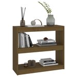 vidaXL Bibliothèque/Séparateur de pièce Marron miel 80x30x71 5 cm Pin
