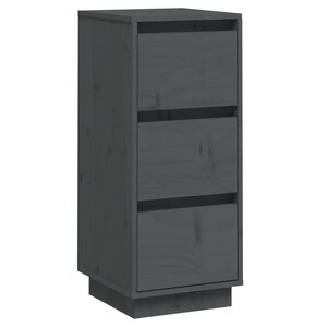 vidaXL Buffet Gris 32x34x75 cm Bois massif de pin