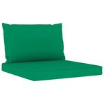 vidaXL Salon de jardin 12 Pièces avec coussins Vert