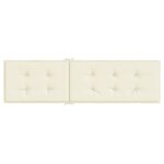vidaXL Coussin de chaise de terrasse crème (75+105)x50x3 cm