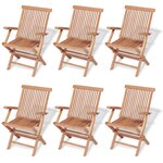 vidaXL Mobilier à dîner d'extérieur 7 Pièces Bois de teck solide