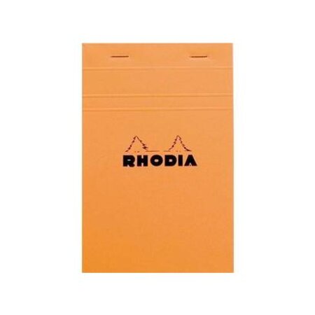 Bloc de direction couverture orange 80 feuilles (160 pages) format a5 réglure unie rhodia