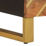 vidaXL Table de chevet marron et noir bois de manguier solide