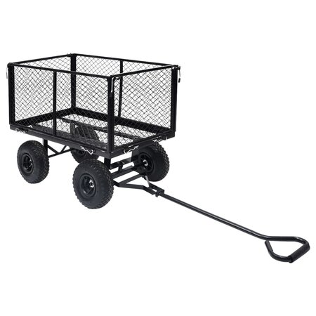 vidaXL Chariot à main de jardin Noir 350 kg