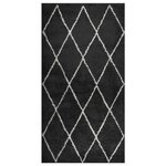 vidaXL Tapis shaggy à poils longs Crème et anthracite 80x150 cm