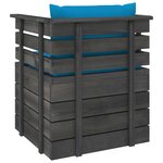 vidaXL Salon de jardin palette 12 Pièces avec coussins Bois de pin massif
