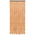 vidaXL Moustiquaire Ocre et blanc 90x220 cm Chenille