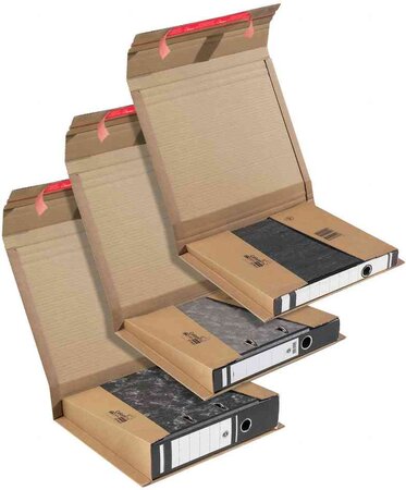 Lot de 20 carton d'expédition pour classeur a4 dos de 35 à 80mm marron colompac
