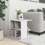 vidaXL Table d'appoint Blanc 45x45x48 cm Aggloméré