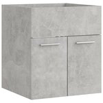 vidaXL Armoire d'évier avec lavabo intégré Gris béton Aggloméré