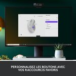 Souris sans fil logitech signature m650 l - gauche - pour mains larges  silencieuse  bluetooth  boutons programmables - blanche