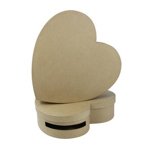 Lot 2 urnes cœur (9x36x36/10x36x36cm) DÉCOPATCH
