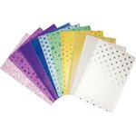 Feuille adhésive A4 motifs pailletés 10 pièces