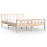vidaXL Cadre de lit Bois massif 140x190 cm