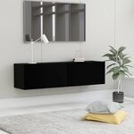 vidaXL Meuble TV Noir 120x30x30 cm Aggloméré