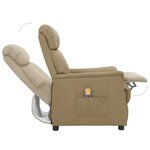 vidaXL Fauteuil de massage Cappuccino Similicuir